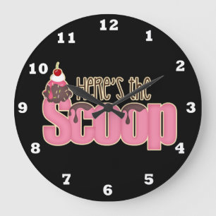 Grande Horloge Ronde Ice Cream shop sweet treat wall clock