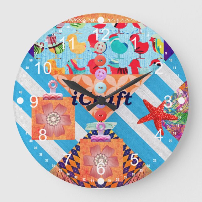 Grande Horloge Ronde iCraft Scrapbooking and Button Craft Gifts (Recto)
