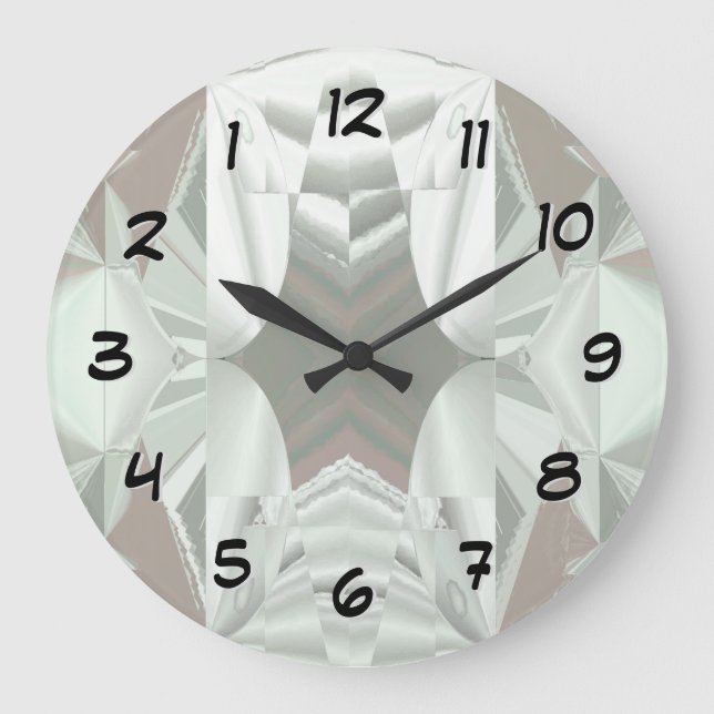 Grande Horloge Ronde Icy White Pink - Retourner le temps à l'arrière ho (Recto)