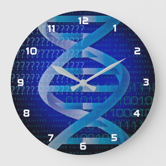 Grande Horloge Ronde ID d'ADN Blue Science (Recto)