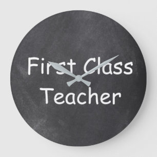 Grande Horloge Ronde Idée cadeau Chalkboard Design pour enseignant de p