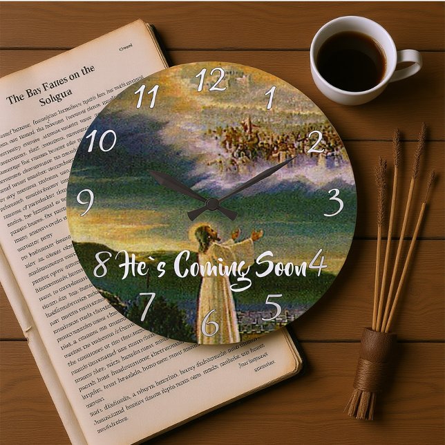 GRANDE HORLOGE RONDE IL VIENT BIENTÔT FEMME (Créateur téléchargé)