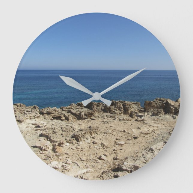 Grande Horloge Ronde Îles grecques Paysage méditerranéen (Recto)