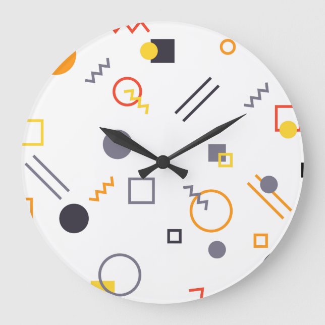 Grande Horloge Ronde Illustration cool, unique, tendance, abstraite urb (Recto)