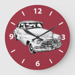 Grande Horloge Ronde Illustration de la voiture Chevrolet Fleetmaster 1