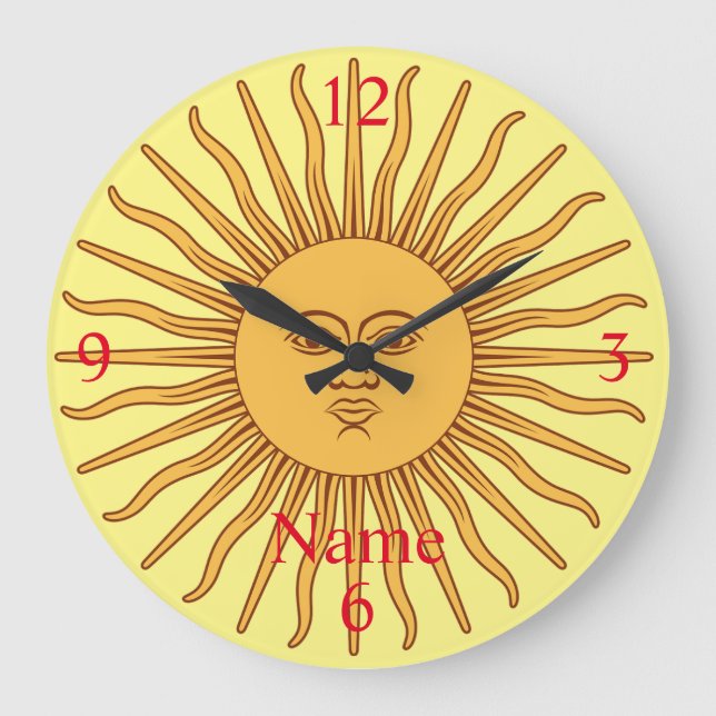 Grande Horloge Ronde Illustration de l'art face soleil Thunder_Cove  (Recto)