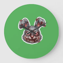 Illustration d'Halloween de lapin zombie sanglant 