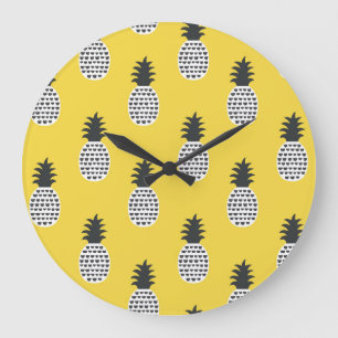 Grande Horloge Ronde Illustration vintage sans couture amusante à l'ana