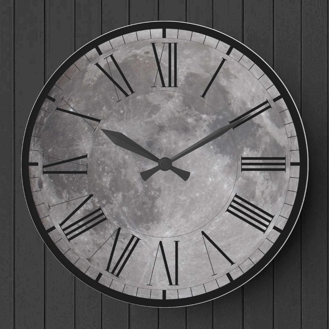 Grande Horloge Ronde Image d'astronomie de Pleine lune (Créateur téléchargé)