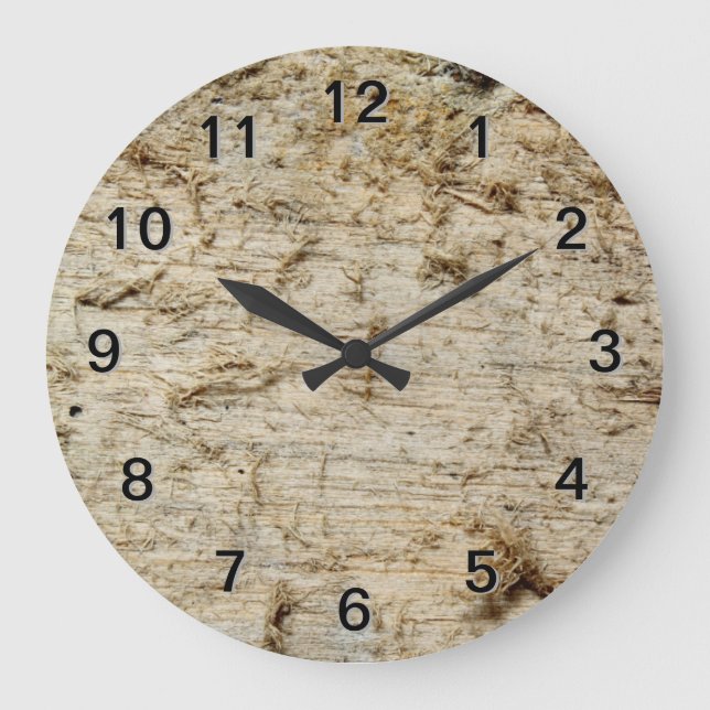 Grande Horloge Ronde Image de Driftwood. (Recto)
