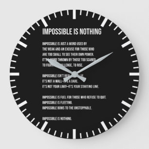Grande Horloge Ronde Impossible N'Est Rien, Gym, Hustère, Succès, Grind