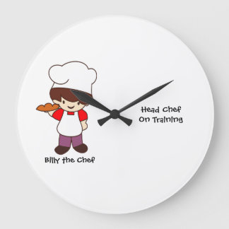 Grande Horloge Ronde Impression Billy le Chef Masterchef 