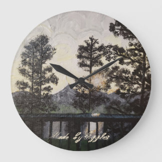 Grande Horloge Ronde Impression d'art sur l'horloge murale de "A Light
