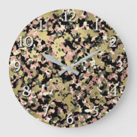 Impression de motif de camouflage noir vert rose o