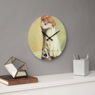 Grande Horloge Ronde In Disgrace de Charles Burton Barber, Vintage Art