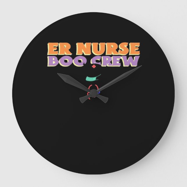 Grande Horloge Ronde infirmière infirmière Boo Crew Urgence infirmière  (Recto)