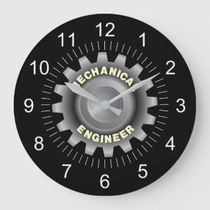 Grande Horloge Ronde Ingénieur Mécanique Gray Gear