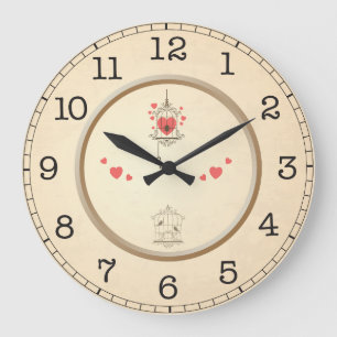 Grande Horloge Ronde Inséparables