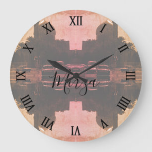 Grande Horloge Ronde Irak vintage taxis de mosquée de Bagdad