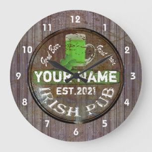 Grande Horloge Ronde Irish pub sign large clock