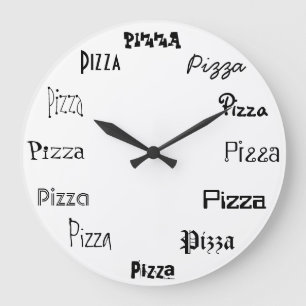 Grande Horloge Ronde It's Pizza Time