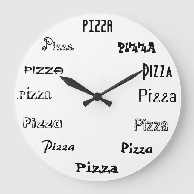 Grande Horloge Ronde It's Pizza Time (Recto)