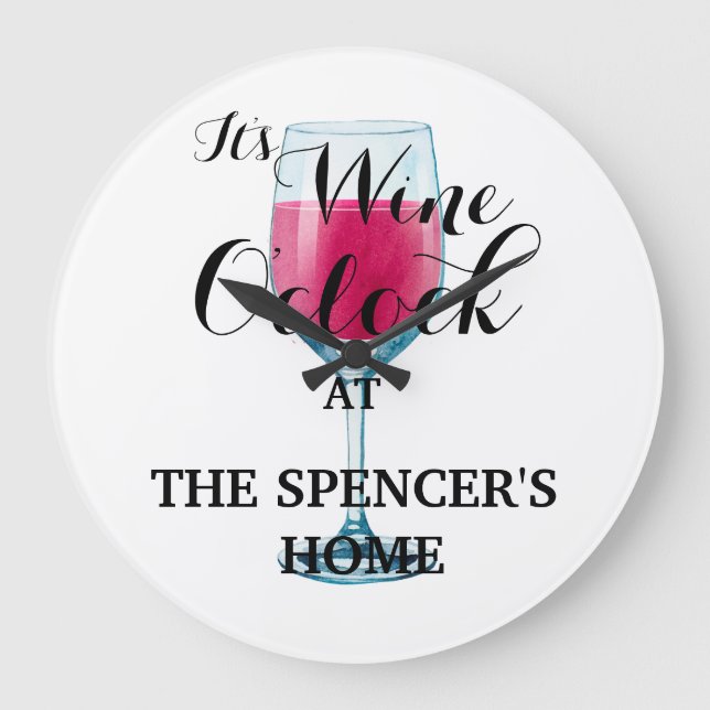 GRANDE HORLOGE RONDE IT'S WINE O'CLOCK AT YOUR HOME (Recto)