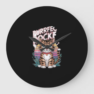 Grande Horloge Ronde J'aboie Mad pour toi ! Chien