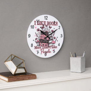 Grande Horloge Ronde J'Aime Plus Les Livres Que...