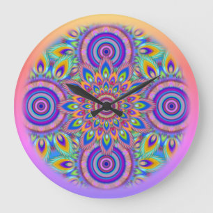 Grande Horloge Ronde Jardin d'agrément psychédélique de mandala