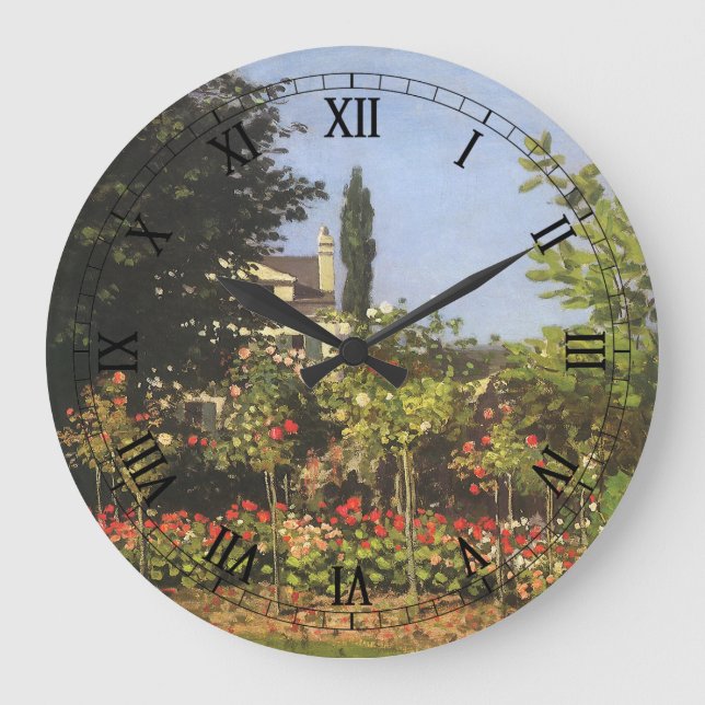 Grande Horloge Ronde Jardin fleuri à Sainte Adresse par Claude Monet (Recto)