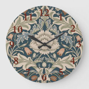 Grande Horloge Ronde Jardin Floral William Morris Severn Fleur Classiqu