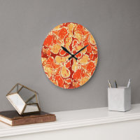 Jaune été Orange Bali Batik Art Style Paisley
