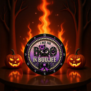 Grande Horloge Ronde Je mets le Boo à Boujee