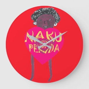 Grande Horloge Ronde Je t'aime art de Sovahéli de Nakupenda Kenya