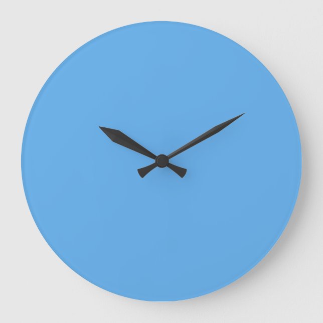 Grande Horloge Ronde Jeans bleus (couleur solide) (Recto)