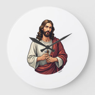 Grande Horloge Ronde Jesus Carpenter Mark Vintage Engraving Tee 2
