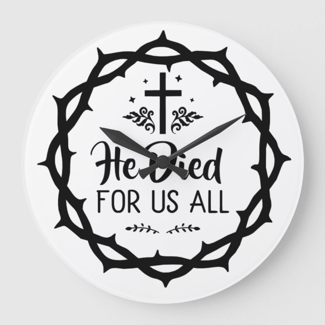 Grande Horloge Ronde Jésus est mort pour nous tous (Recto)