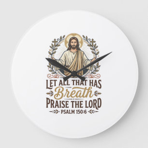 Grande Horloge Ronde Jésus T-shirt graphique de culte acoustique Folk I