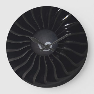Grande Horloge Ronde Jet Engine Wall Clock