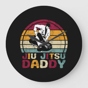 Grande Horloge Ronde Jiu Jitsu Daddy Papa Martial Arts