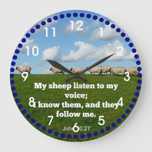 Grande Horloge Ronde John 10:27 Mon mouton (Recto)