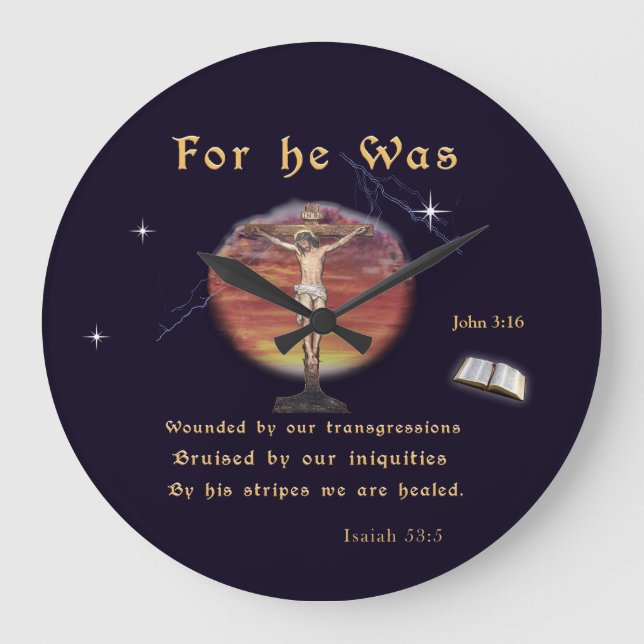 Grande Horloge Ronde John 3:16 (Recto)