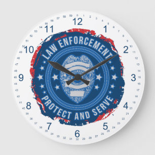 Grande Horloge Ronde Joint de Département de Police de la sécurité