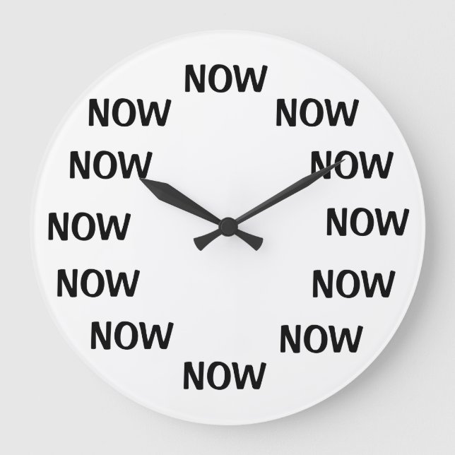 Grande Horloge Ronde Joke Clocks The Time Is Now (Recto)