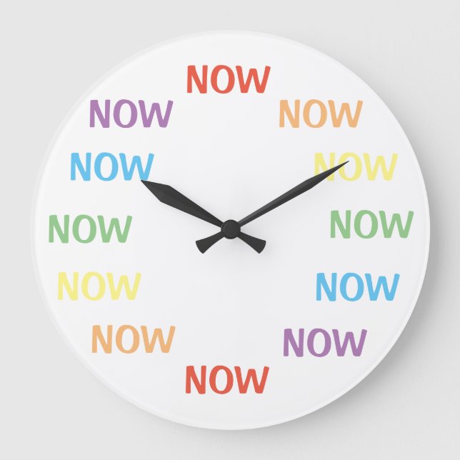 Grande Horloge Ronde Joke Clocks The Time Is Now (Recto)