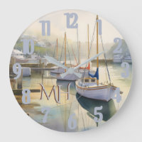 Jolie aquarelle Monogramme nautique