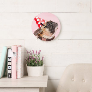 Grande Horloge Ronde Jour de naissance de chien
