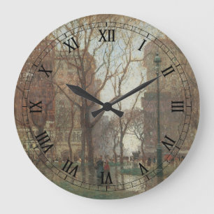 Grande Horloge Ronde Jour de pluie, Madison Square, New York, Paul Corn