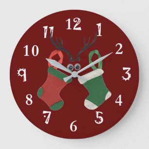 Grande Horloge Ronde Joyeuses fêtes